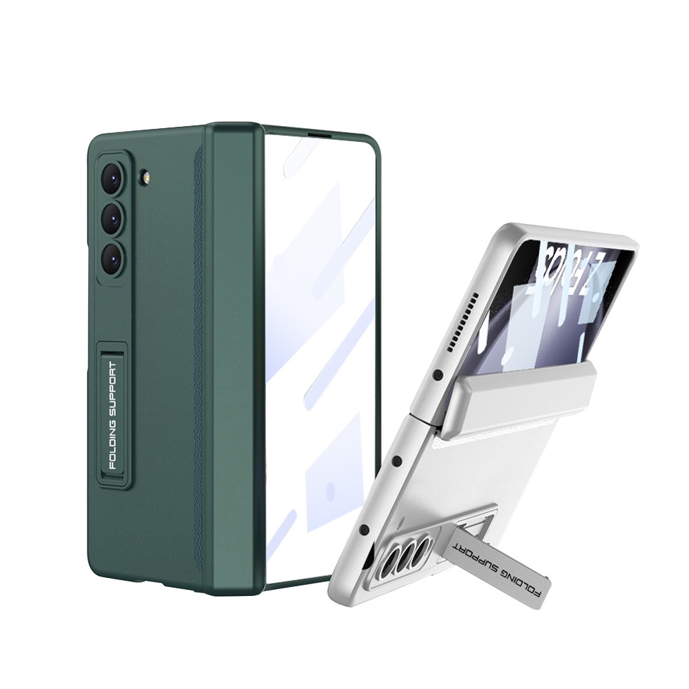 힌지보호 풀커버 스탠딩 케이스 미스티골드, 갤럭시Z 폴드4 - 상품 이미지