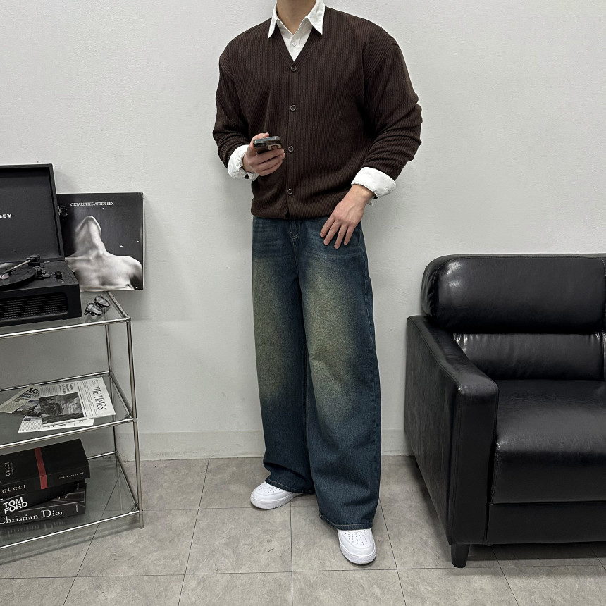[M~5XL] 빅사이즈 2타입 라운드 브이넥 골지 가디건 6컬러 하객룩 트위드 자켓 상세 이미지 56