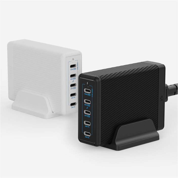 USB PD 230W PPS GaN 접지 멀티 초고속 충전기 GE610 블랙