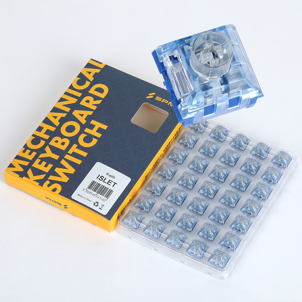 카일 Kailh Deep Sea Islet 아일렛 저소음 리니어 공장윤활 기계식 키보드 스위치 축 3핀 (35개 패키지)