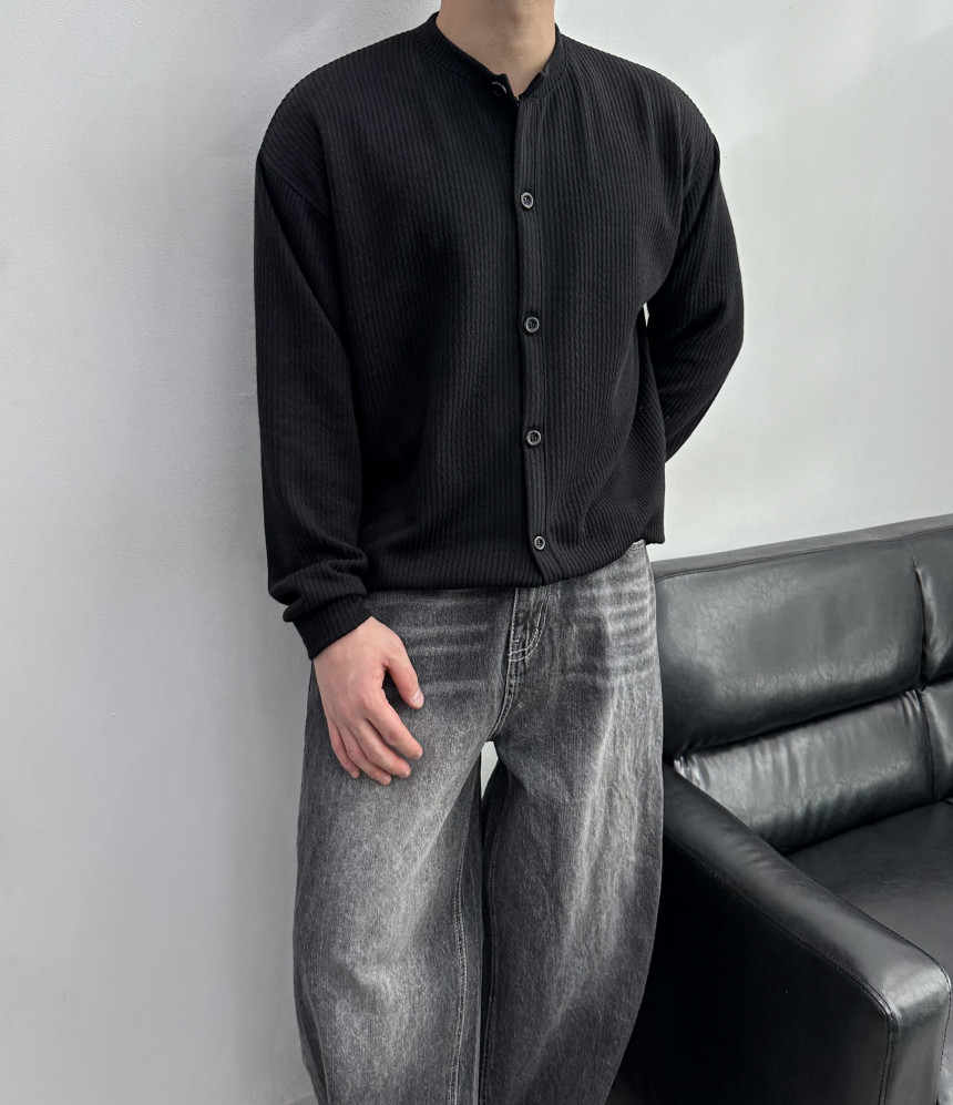 [M~5XL] 빅사이즈 2타입 라운드 브이넥 골지 가디건 6컬러 하객룩 트위드 자켓 상세 이미지 18