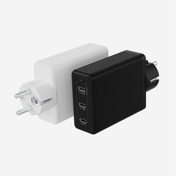 PD3.1 160W PPS GaN 접지 멀티 초고속 충전기 GN210 화이트