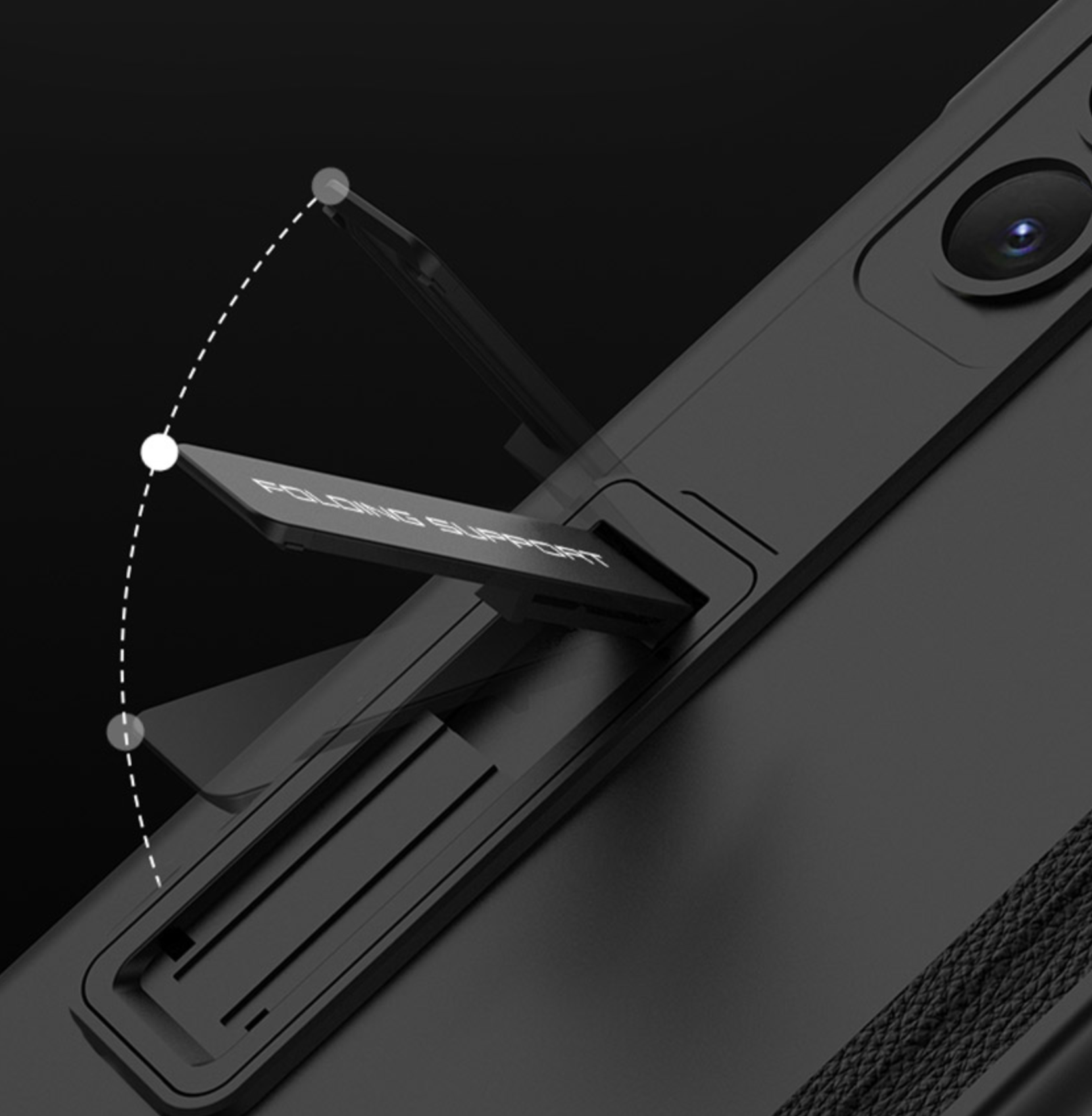 힌지보호 풀커버 스탠딩 케이스 그린, 갤럭시Z 폴드4 - 상세 이미지 4