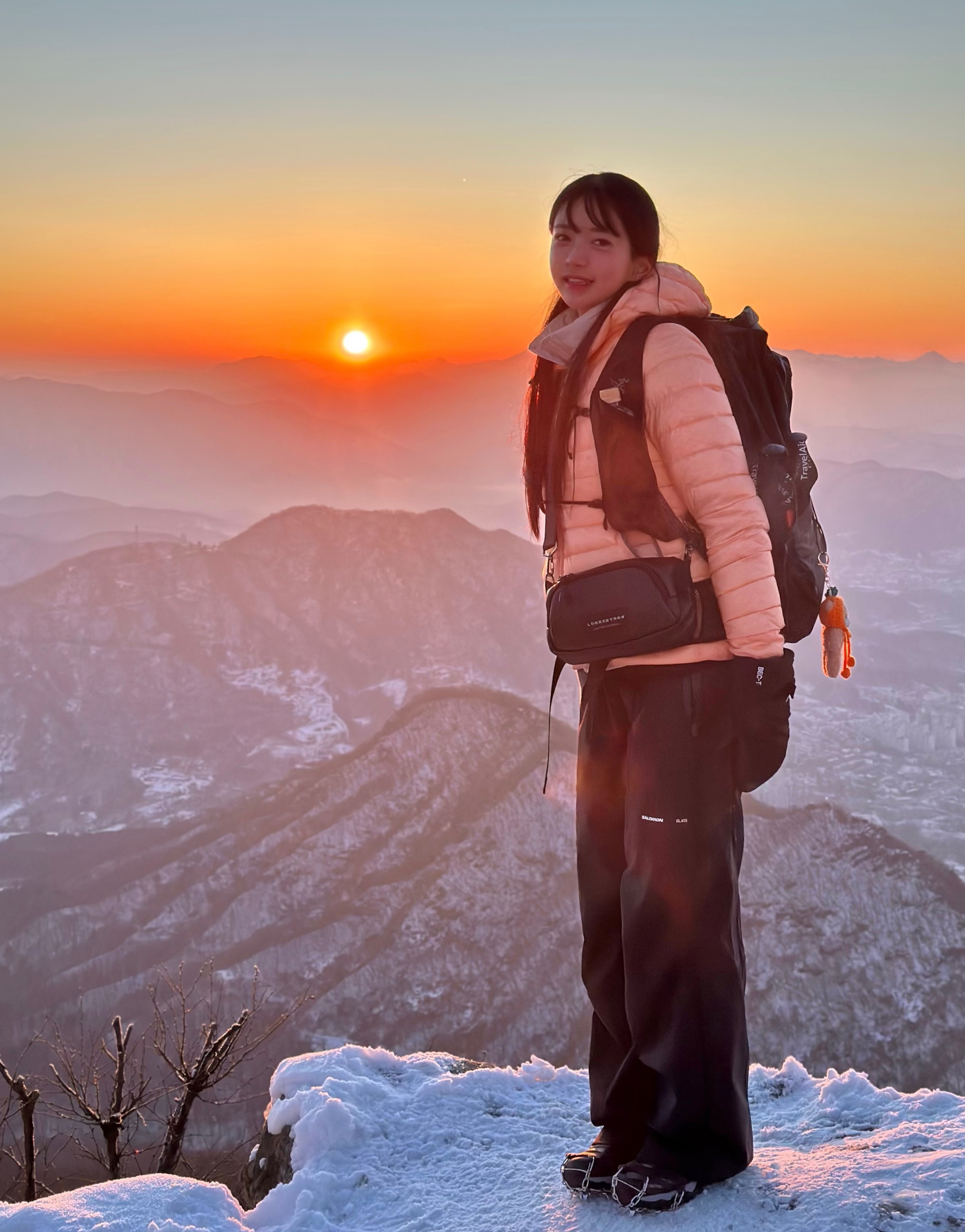 론네바이론 야키 더블랙 레더 유럽여행가방 핸드폰 슬링백 해외여행용 미니백 가방