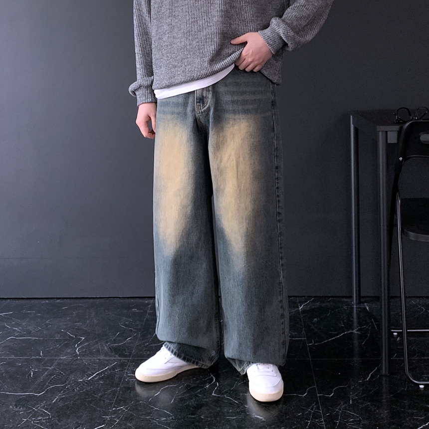 통청바지 벌룬청바지 흑청바지 남자와이드데님 이미지 6
