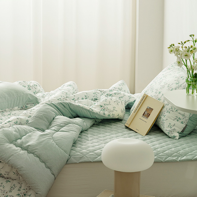 세사온라인 알러지케어 먼지없는 사계절 차렵이불패드 풀세트 프리지아, SS(슈퍼싱글)