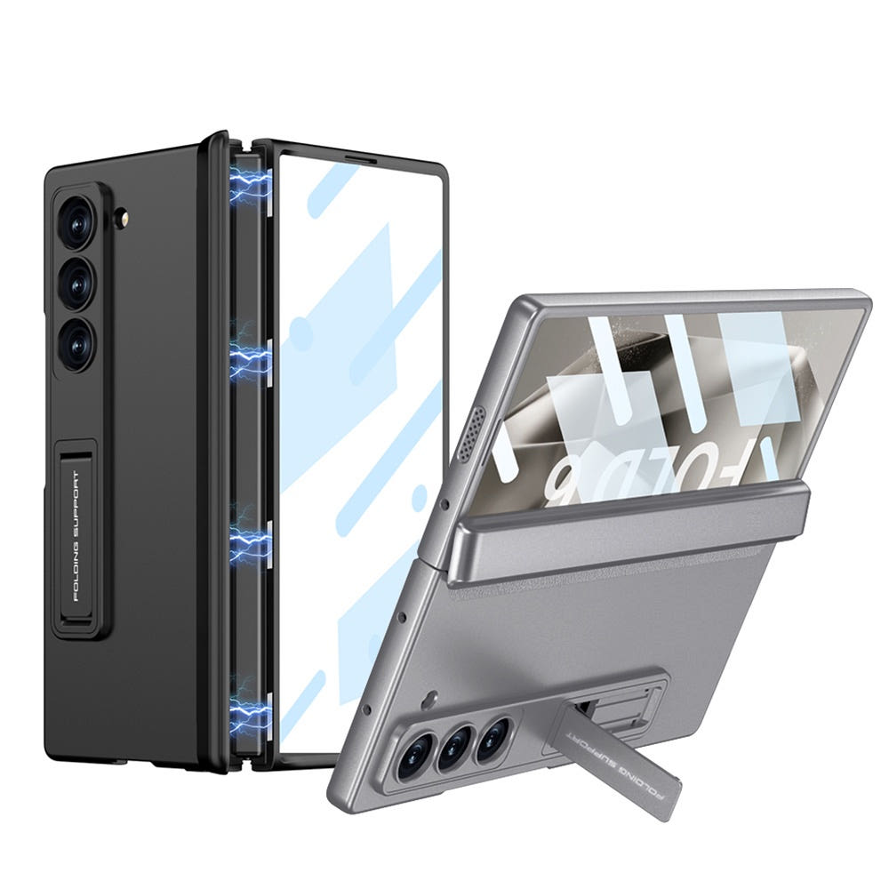 힌지보호 풀커버 스탠딩 케이스 미스티골드, 갤럭시Z 폴드6 - 상품 이미지