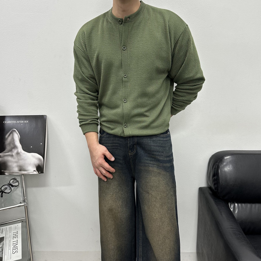 [M~5XL] 빅사이즈 2타입 라운드 브이넥 골지 가디건 6컬러 하객룩 트위드 자켓 상세 이미지 59
