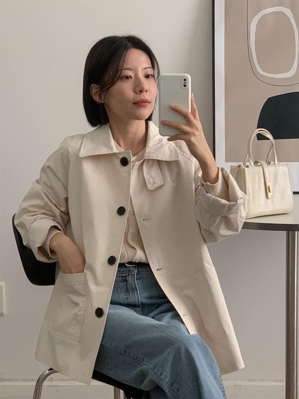 [키작녀]블럼 스트레이트 일자 청바지 데님 상세 이미지 28