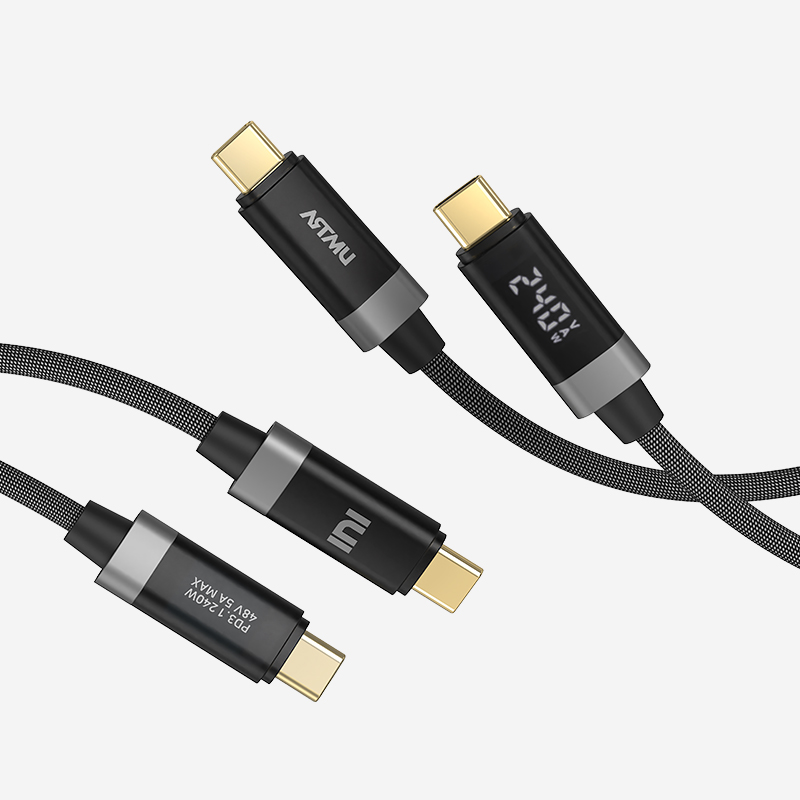 C타입 to C 100W 240W 5A PD LED 디스플레이 고속충전 케이블 50cm