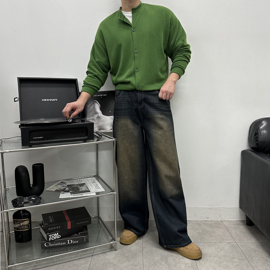 [M~5XL] 빅사이즈 2타입 라운드 브이넥 골지 가디건 6컬러 하객룩 트위드 자켓 상세 이미지 37