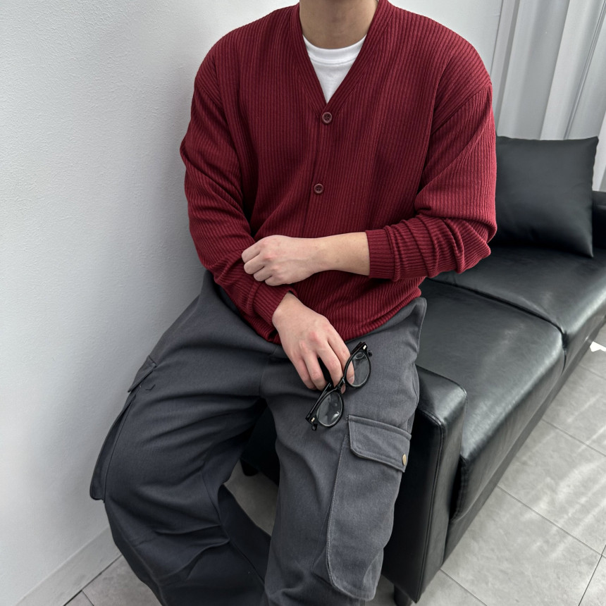 [M~5XL] 빅사이즈 2타입 라운드 브이넥 골지 가디건 6컬러 하객룩 트위드 자켓 상세 이미지 48