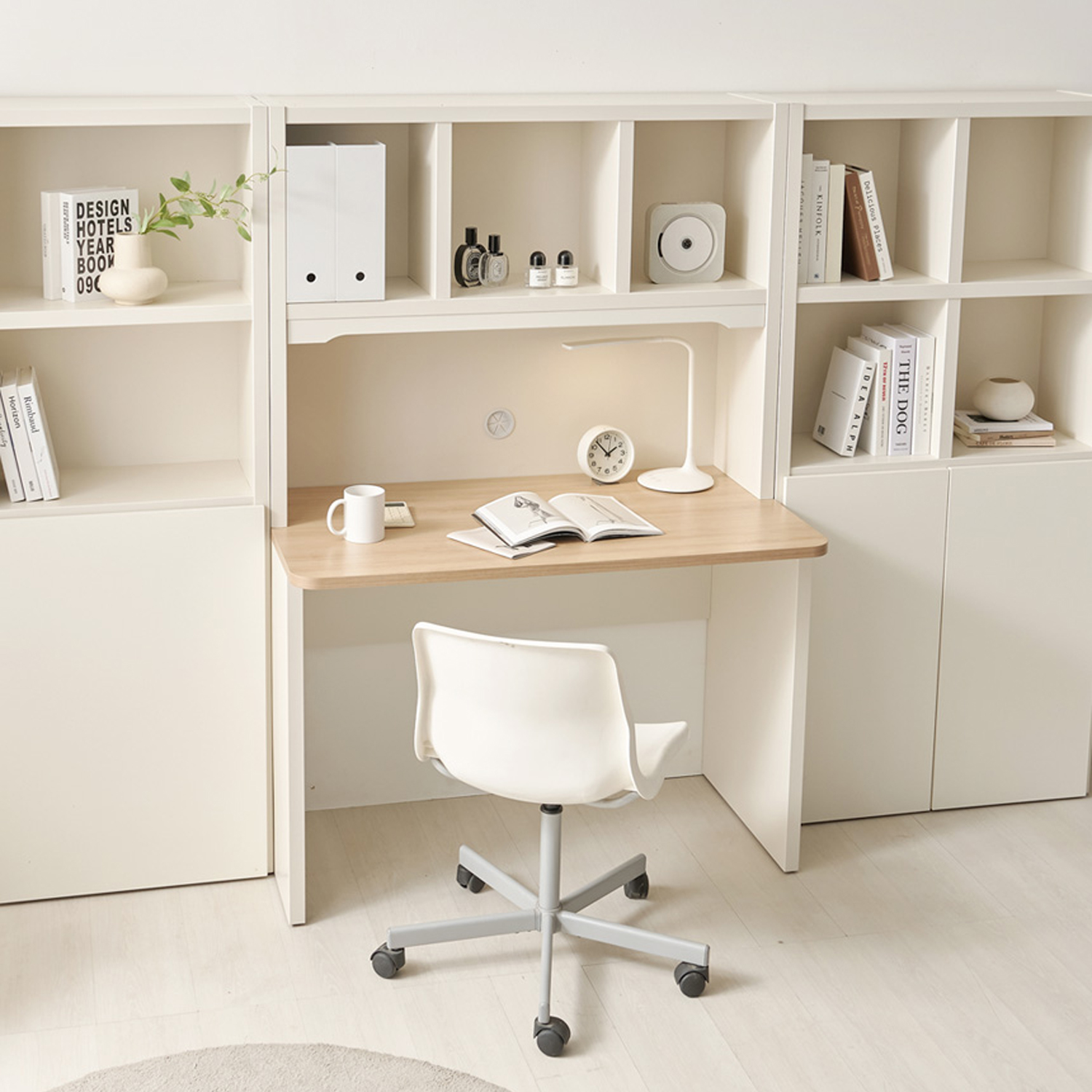 전면 책상 책장 세트 1100 책상 세트 공부방 중학생 데스크