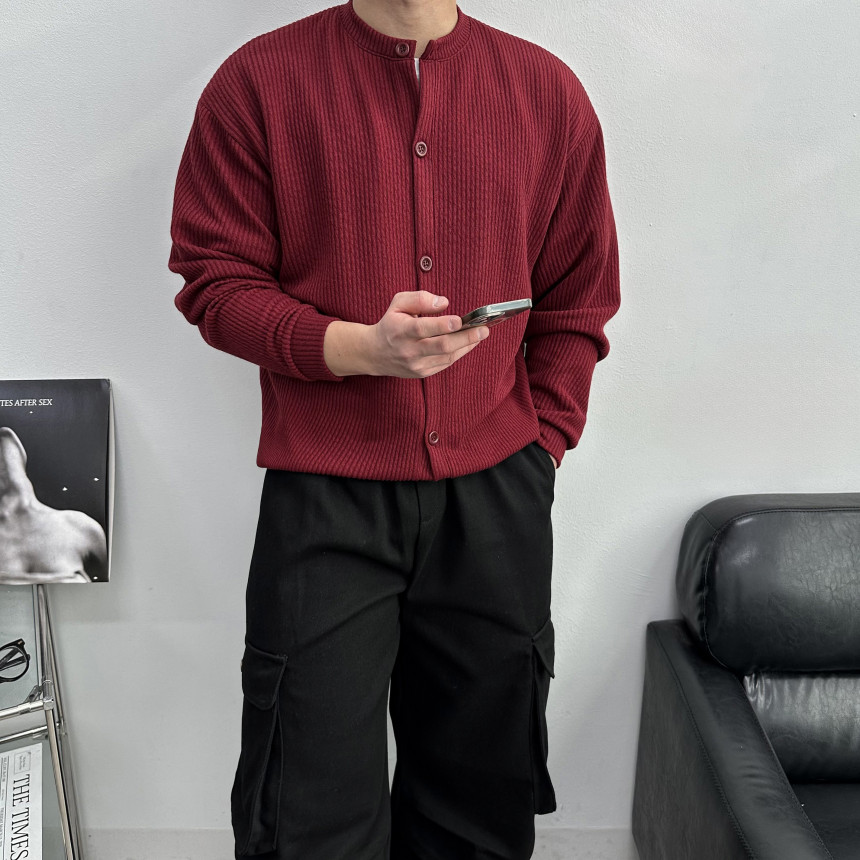 [M~5XL] 빅사이즈 2타입 라운드 브이넥 골지 가디건 6컬러 하객룩 트위드 자켓 상세 이미지 44