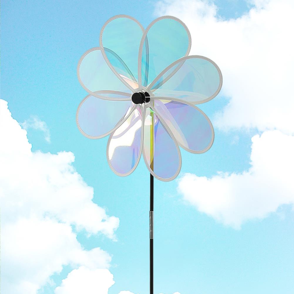 바람개비장식 홀로그램 플라워 바람개비(77cm) 홍보 행사 팔랑개비 정원바람개비 공원바람개비 : 온셀러7