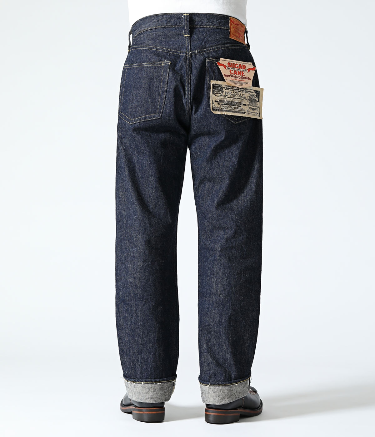 버즈릭슨 바지 SUGAR CANE Super Denim Collectibles 01 14oz BLUE WAIST OVERALLS S1945 MODEL 25SS SC49001 - 상세 이미지 3