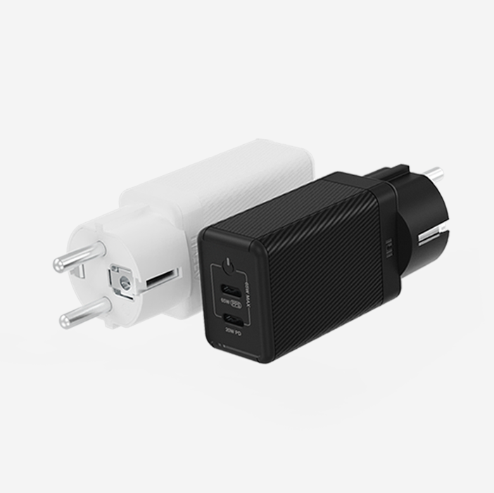 USB PD 65W PPS GaN 접지 듀얼 초고속 충전기 GC820 화이트