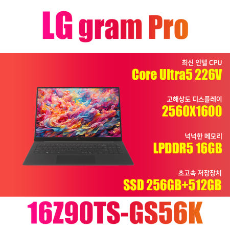 LG전자 2025 그램 프로16 16Z90TS-GS56K/SSD 512GB 추가