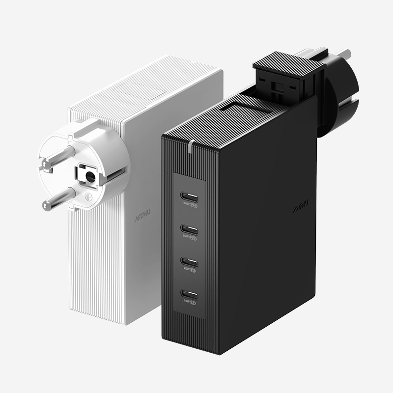 PD3.1 140W 여행용 접지 멀티 초고속충전기 GT410 블랙