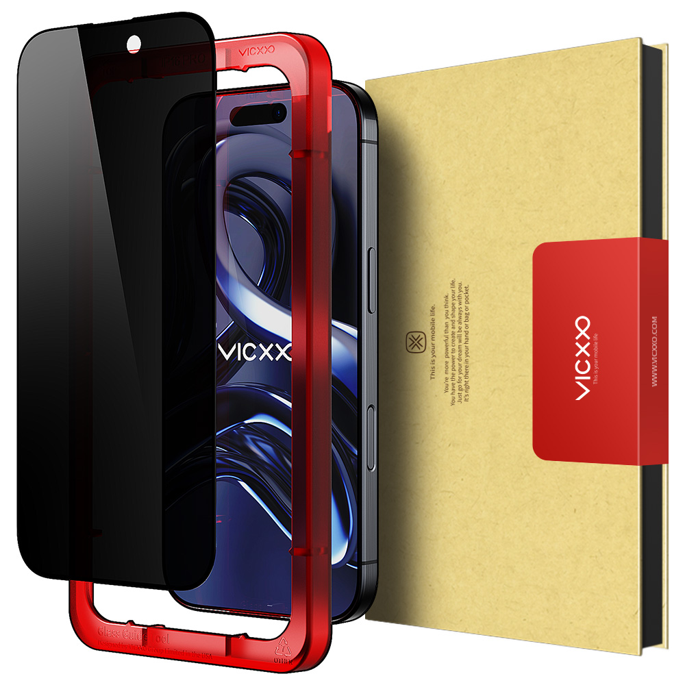 빅쏘 4D 사생활보호필름 강화유리 아이폰16 프로, 1매입