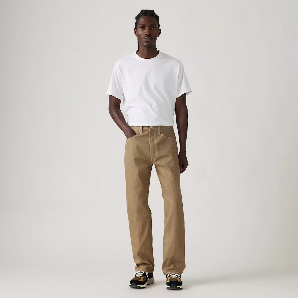 리바이스 오리지널 501 Shrink-to-fit 남성 청바지 Beige - 상세 이미지 2
