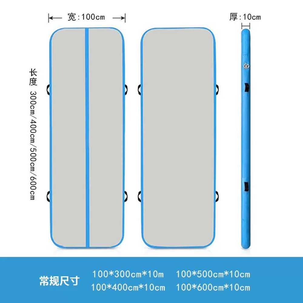 체조매트 높이 뛰기 보호 체육 구르기 착지 충격 흡수 블루 100x200cmx10cm - 상세 이미지 2
