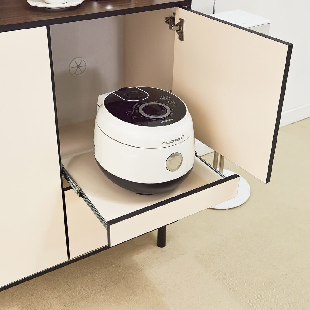 에그미 홈카페장 팬트리장 냉장고장 주방키큰장 홈바장 800x400x1735mm, 5단, 버터옐로우