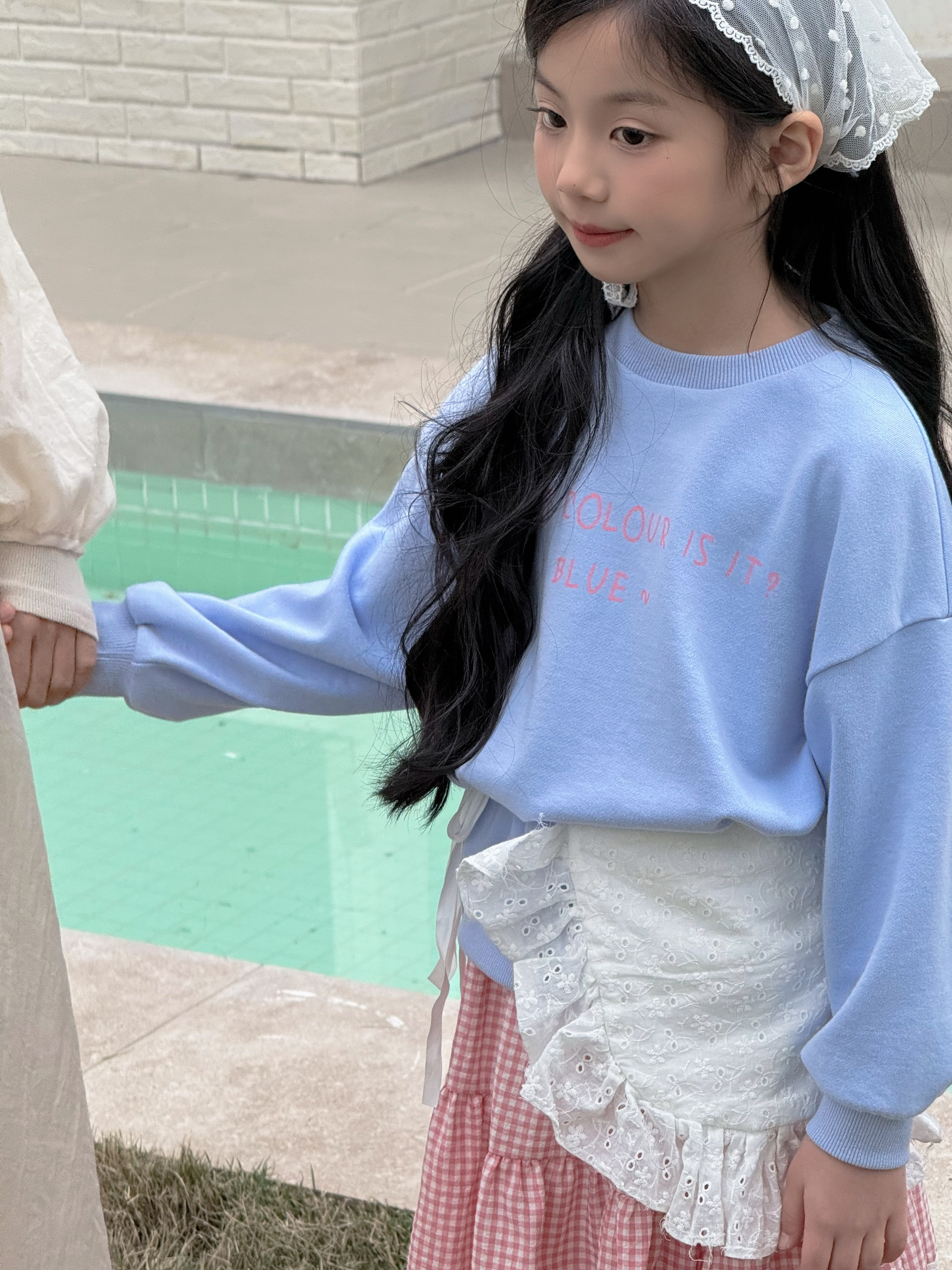 Irene's Closet 컬러 레터링 베이직 맨투맨 유아 주니어 봄 간절기 이미지 7