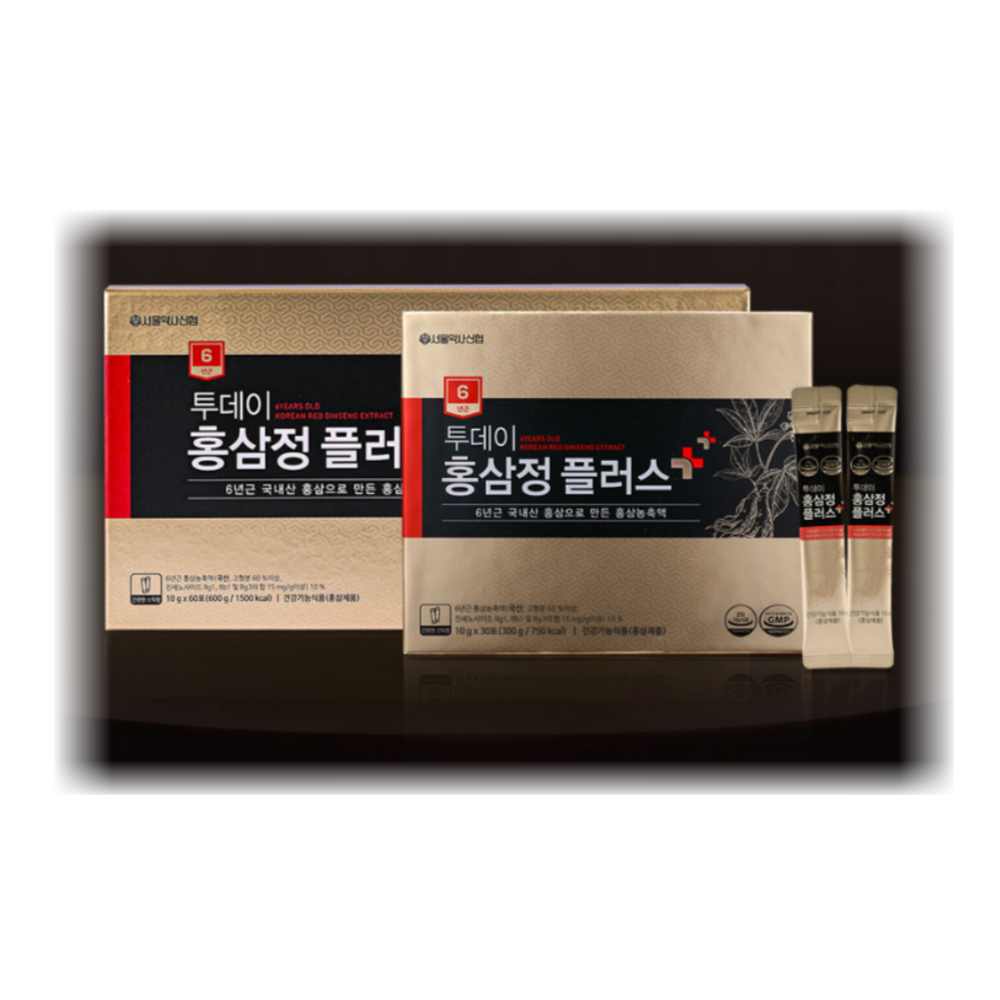 6년근 투데이 홍삼정 플러스 스틱 10g 60포 : 홈트프리