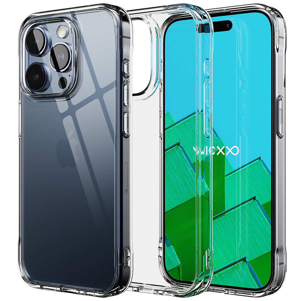 빅쏘 하드 범퍼 클리어 케이스 투명, 아이폰15 프로