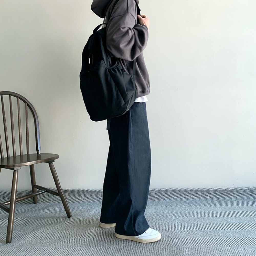 남자생지데님 남자와이드청바지 흑청바지 진청바지 - 상세 이미지 5