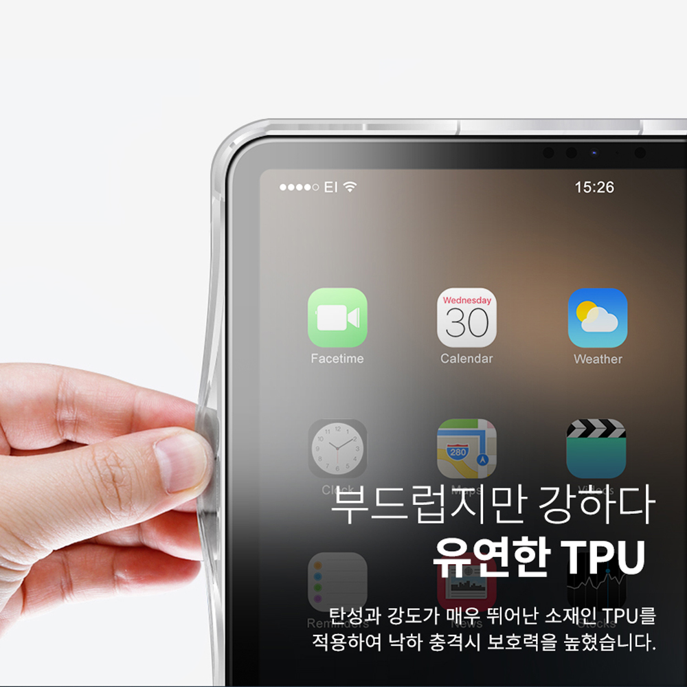 고부기 퍼펙트핏 클리어 범퍼 케이스 투명, 아이패드 에어 11인치 M2 6세대 - 상세 이미지 4