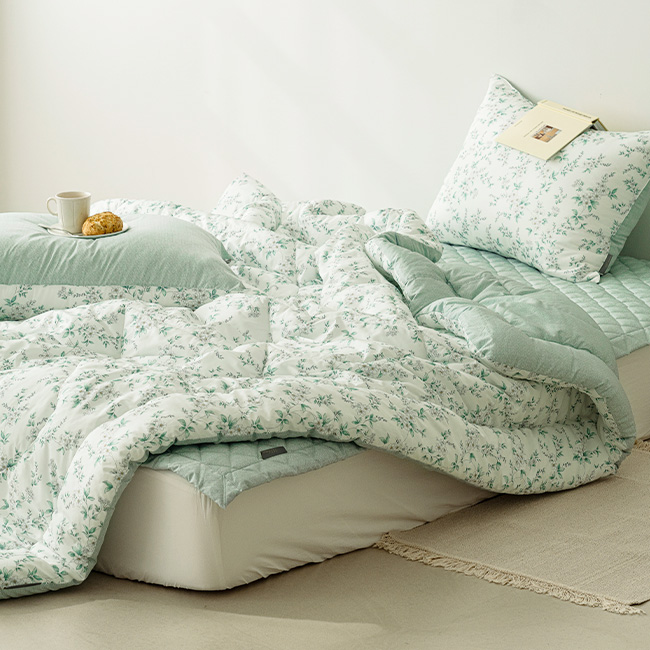 세사온라인 알러지케어 먼지없는 사계절 차렵이불패드 풀세트 프리지아, SS(슈퍼싱글)