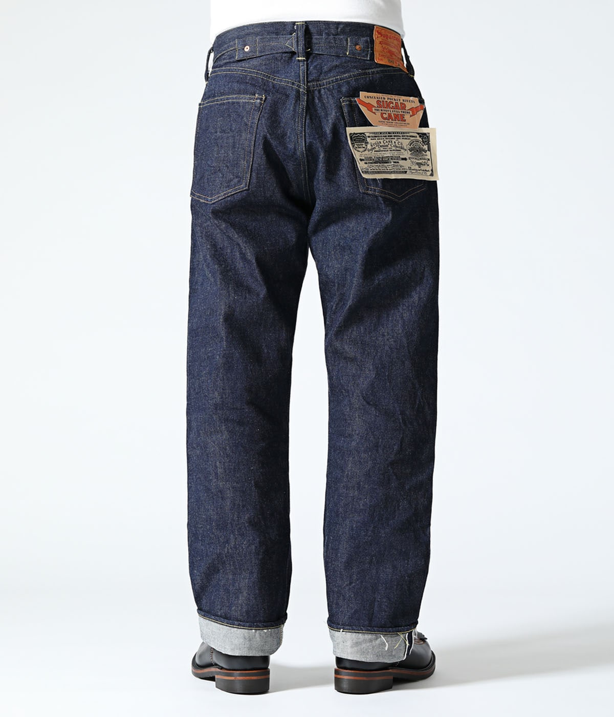 버즈릭슨 바지 SUGAR CANE Super Denim Collectibles 05 14.25oz BLUE WAIST OVERALLS 1942 MODEL 25SS SC49005 - 상세 이미지 3
