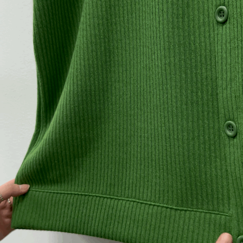 [M~5XL] 빅사이즈 2타입 라운드 브이넥 골지 가디건 6컬러 하객룩 트위드 자켓 상세 이미지 7