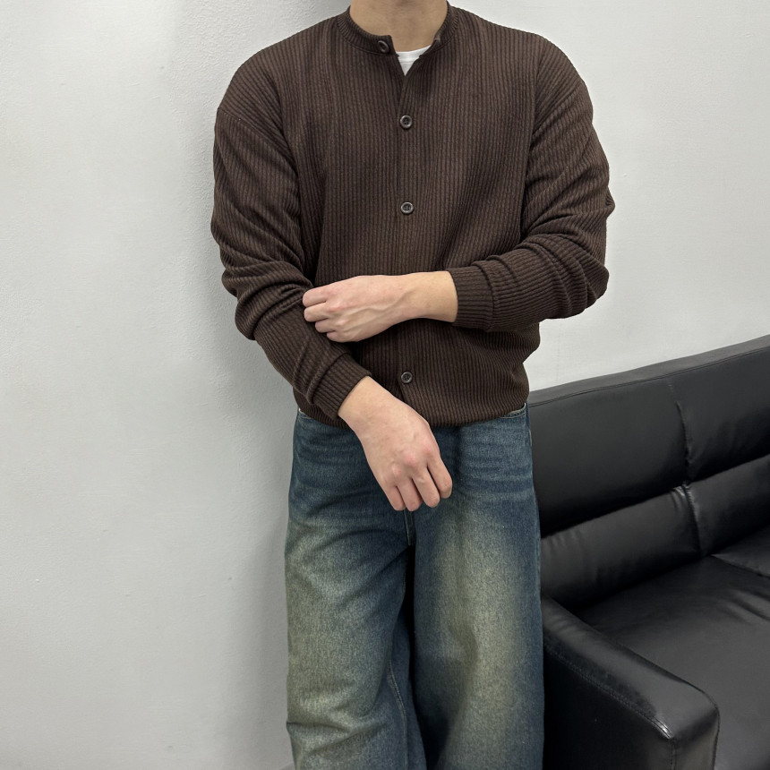 [M~5XL] 빅사이즈 2타입 라운드 브이넥 골지 가디건 6컬러 하객룩 트위드 자켓 상세 이미지 51
