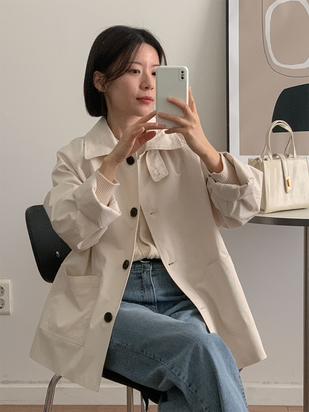[키작녀]블럼 스트레이트 일자 청바지 데님 상세 이미지 29