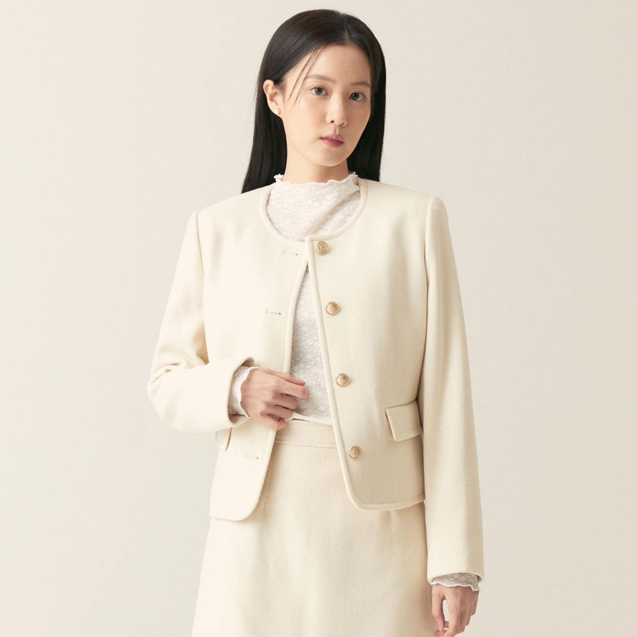 로엠 라운드넥 자켓 RMJKF12R51 - 상세 이미지 2