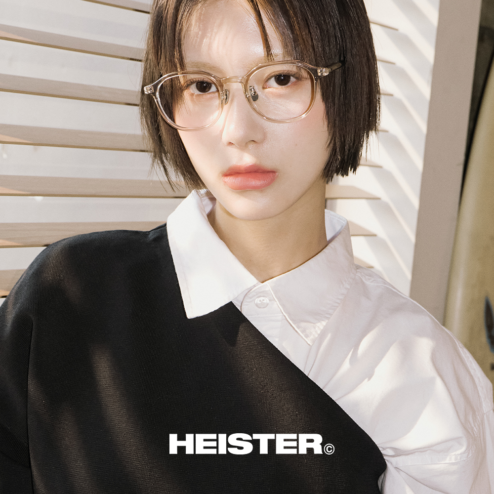 하이스터 안경 번즈 Burns GRY 남자 여자 다각 원형 뿔테 투명 그레이 안경테 이미지 8