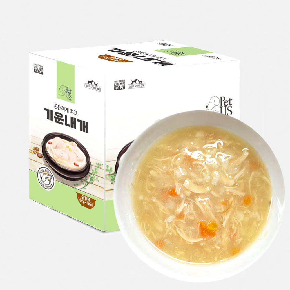 펫어스 강아지죽 강아지스프 대용량 습식 영양식 닭죽 삼계죽, 120g, 10개 - 상세 이미지 4