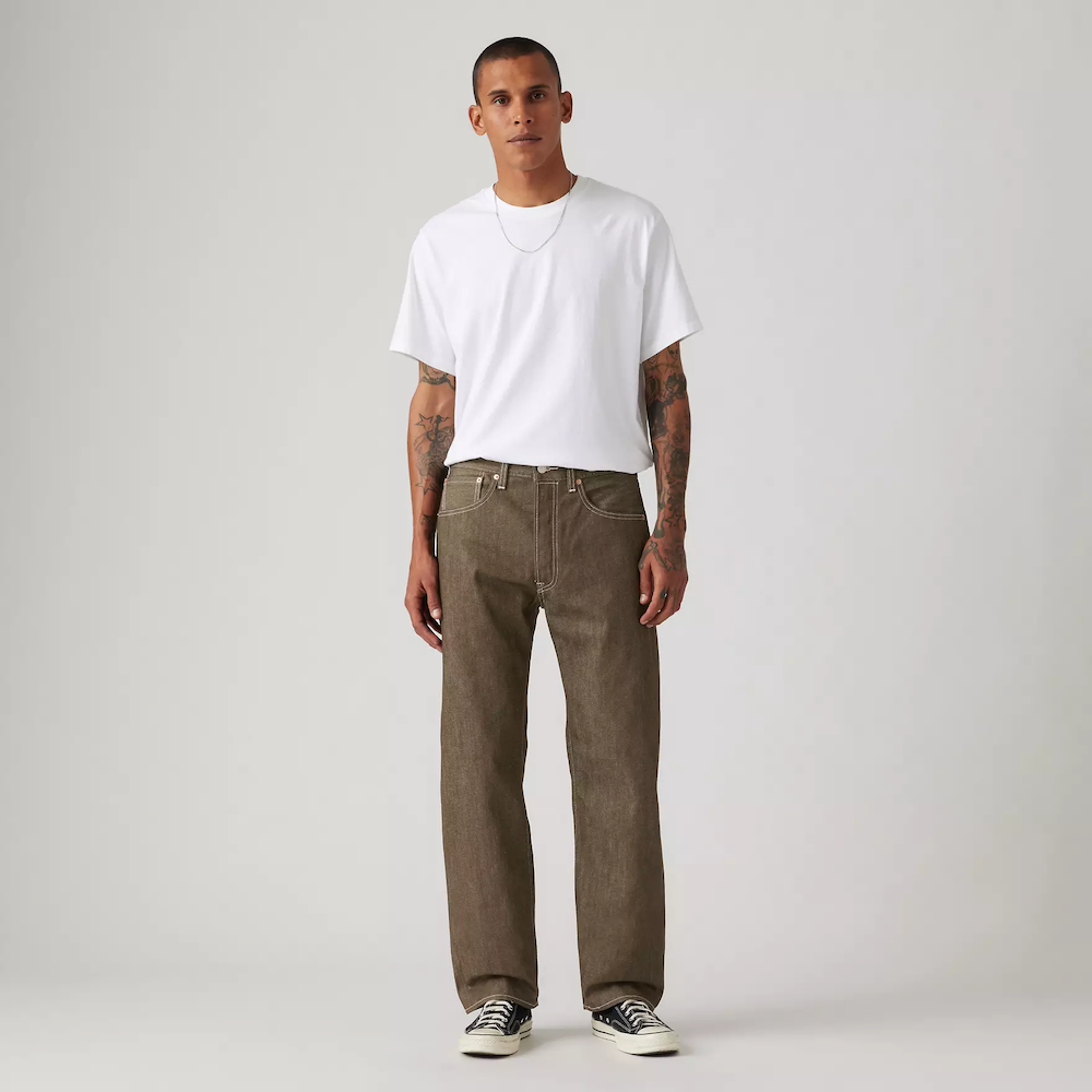 리바이스 오리지널 501 Shrink-to-fit 남성 청바지 Dark Brown - 상세 이미지 2