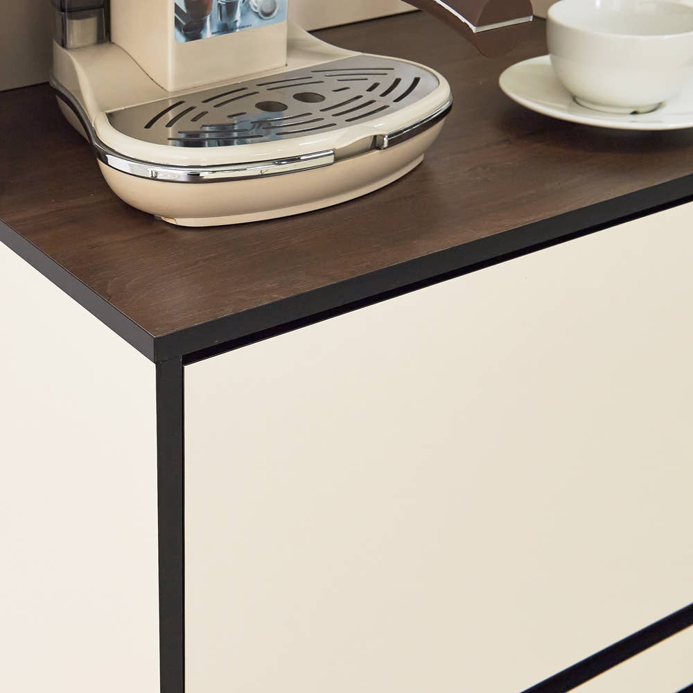 에그미 밥솥장 밥솥레일 슬라이딩 에어프라이어 밥통 선반 600x400x935mm, 2단, 화이트