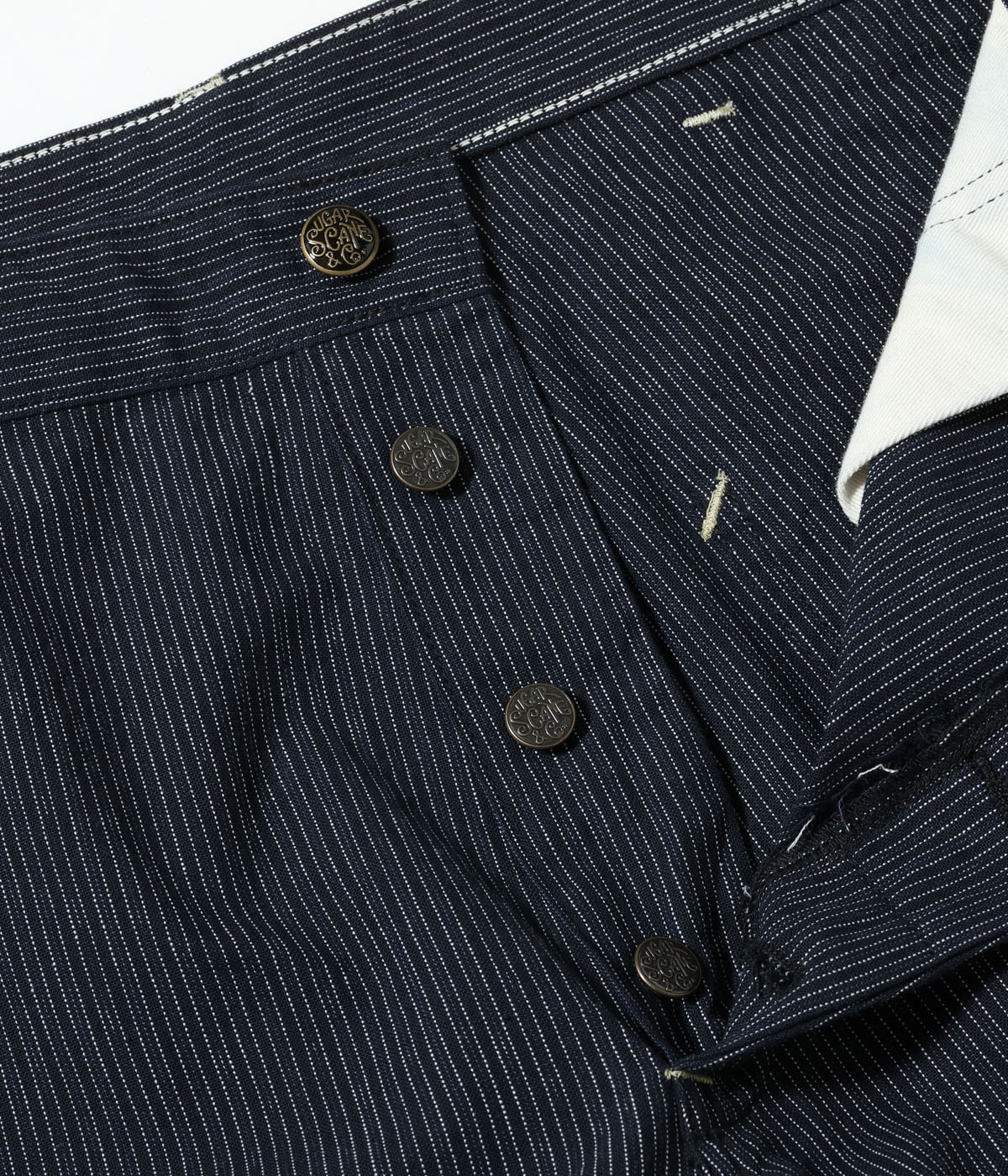 버즈릭슨 바지 FICTION ROMANCE 8oz INDIGO STRIPE WORK PANTS SC42535 - 상세 이미지 4