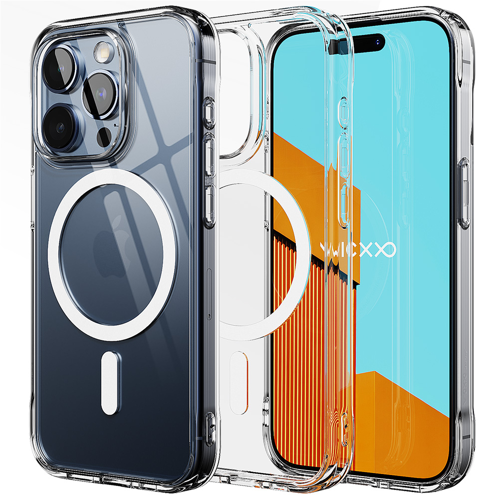 빅쏘 하드 범퍼 맥세이프 케이스 투명, 아이폰15 프로