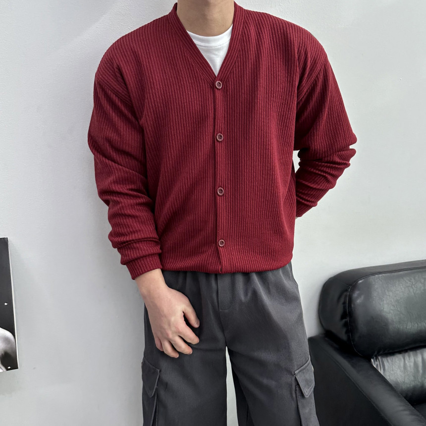 [M~5XL] 빅사이즈 2타입 라운드 브이넥 골지 가디건 6컬러 하객룩 트위드 자켓 상세 이미지 47