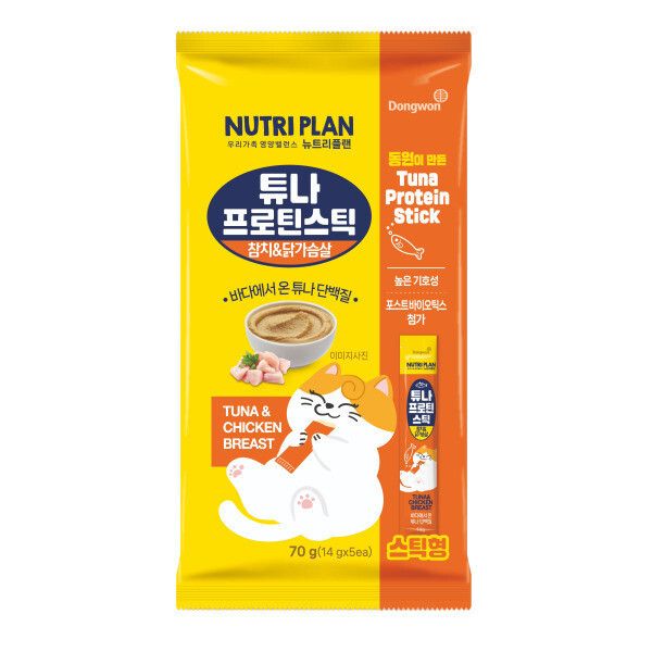 뉴트리플랜 고양이간식 튜나 프로틴스틱 닭 50스틱 1677044 J : 제이피샵 6