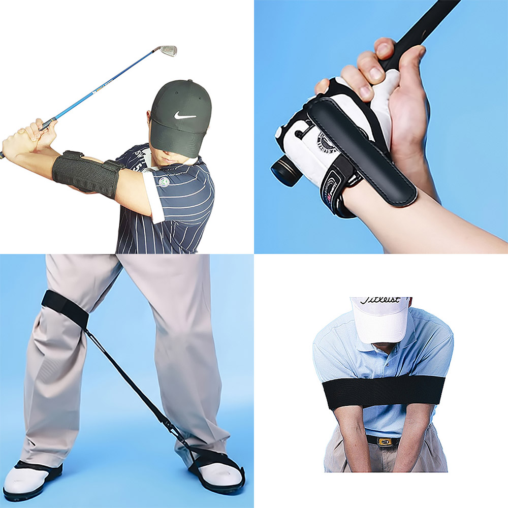 Golf1004 골프 자세교정기 4종 세트 스윙 연습 (팔꿈치, 손목, 하체, 아크) - 상품 이미지