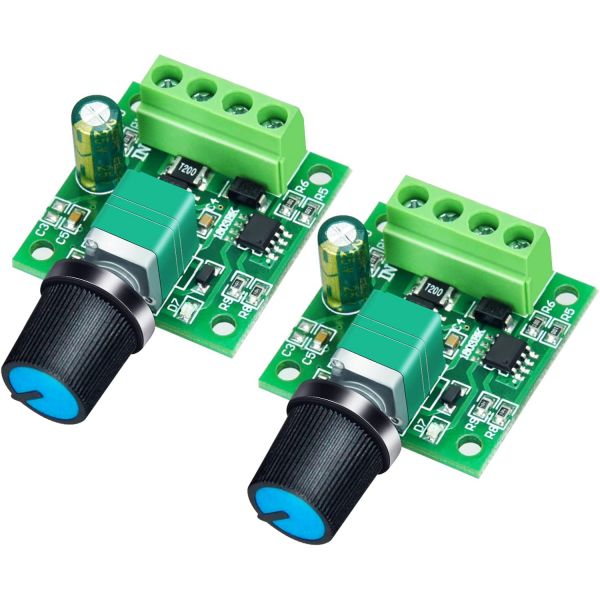 dc모터속도조절기 PWM 콘트롤러 컨트롤러 2 팩 저전압 직류 1.8V 3V 5V 6V 12V 2A 모터 속도 : 양평쇼퍼