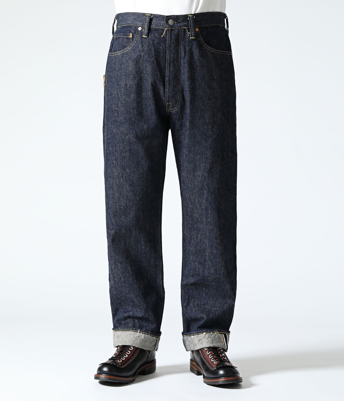 버즈릭슨 바지 SUGAR CANE Super Denim Collectibles 01 14oz BLUE WAIST OVERALLS S1945 MODEL 25SS SC49001 - 상세 이미지 2