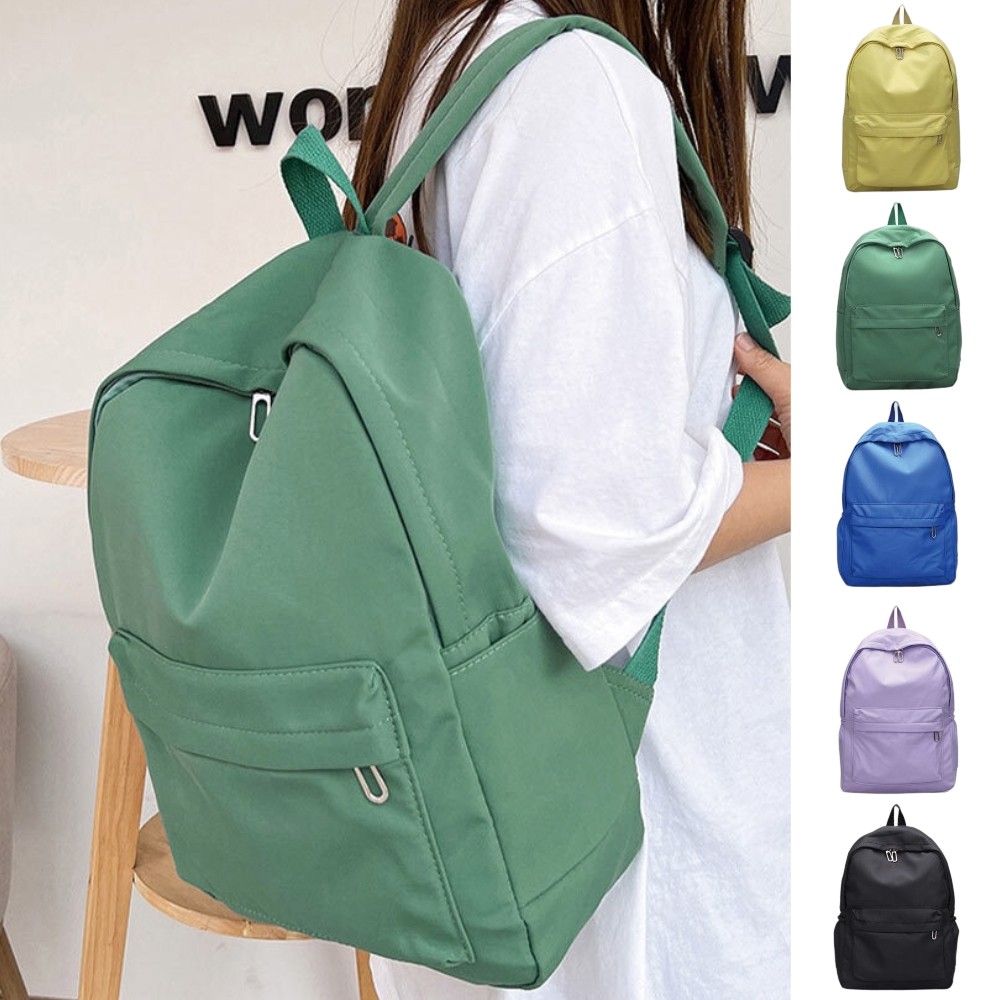 멜럽 무지 컬러 백팩 5color 가벼운 여성 학생 어린이 등하교 학교 가방